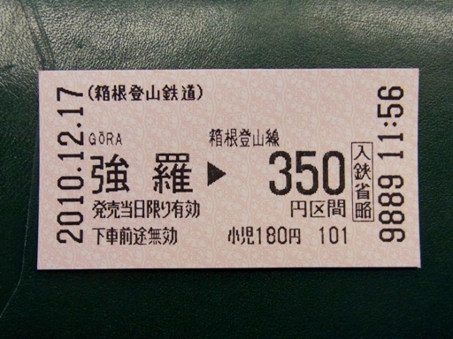 切符(強羅駅)