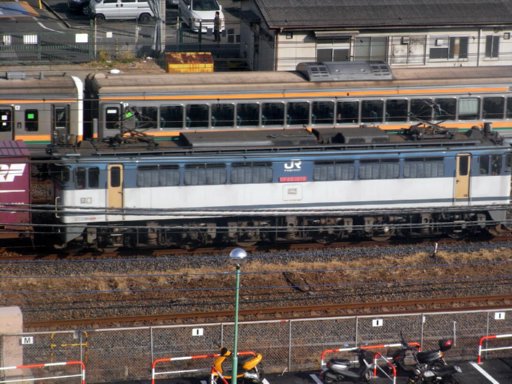 機関車 EF65-1076 (蕨駅付近 2008-1-8)