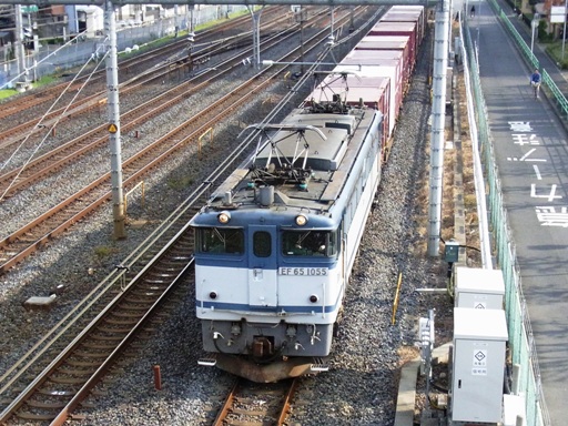 機関車 EF65-1055 (蕨駅-西川口駅 2010-12-7)