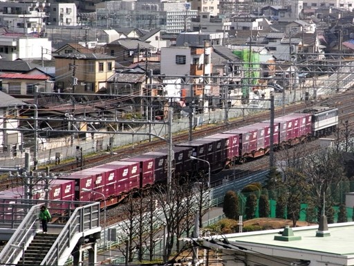機関車 EF65-1068 (蕨駅付近 2008-3-4)