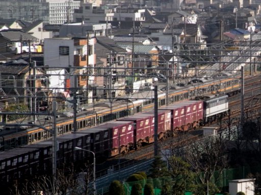 機関車 EF65-1090 (蕨駅付近 2007/12/27)