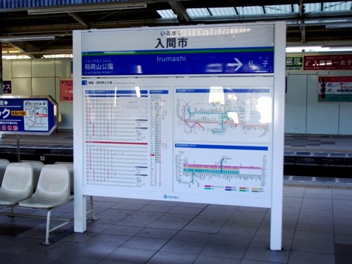 入間市駅駅名標