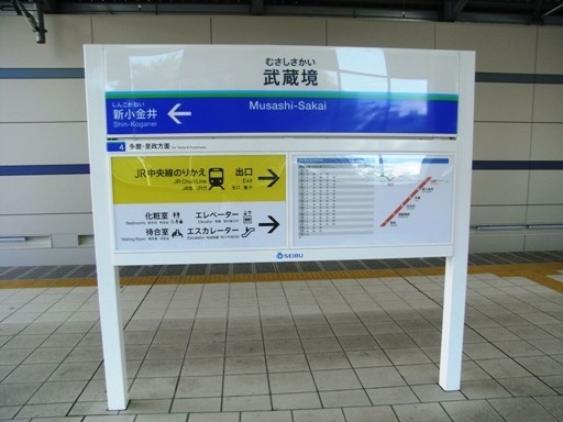 武蔵境駅駅名票