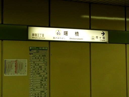 曙橋駅駅名標