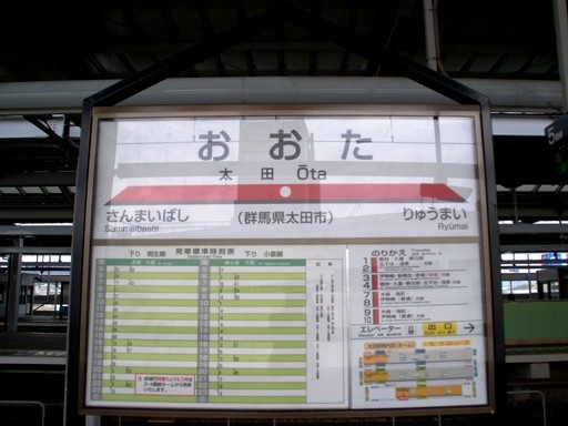 太田駅駅名標