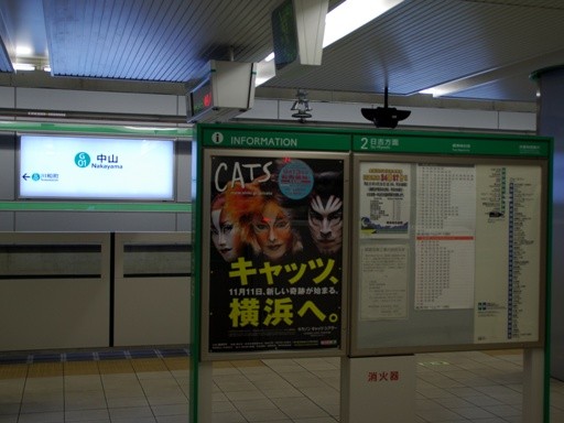 中山駅駅名標