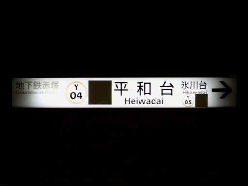 平和台駅駅名標